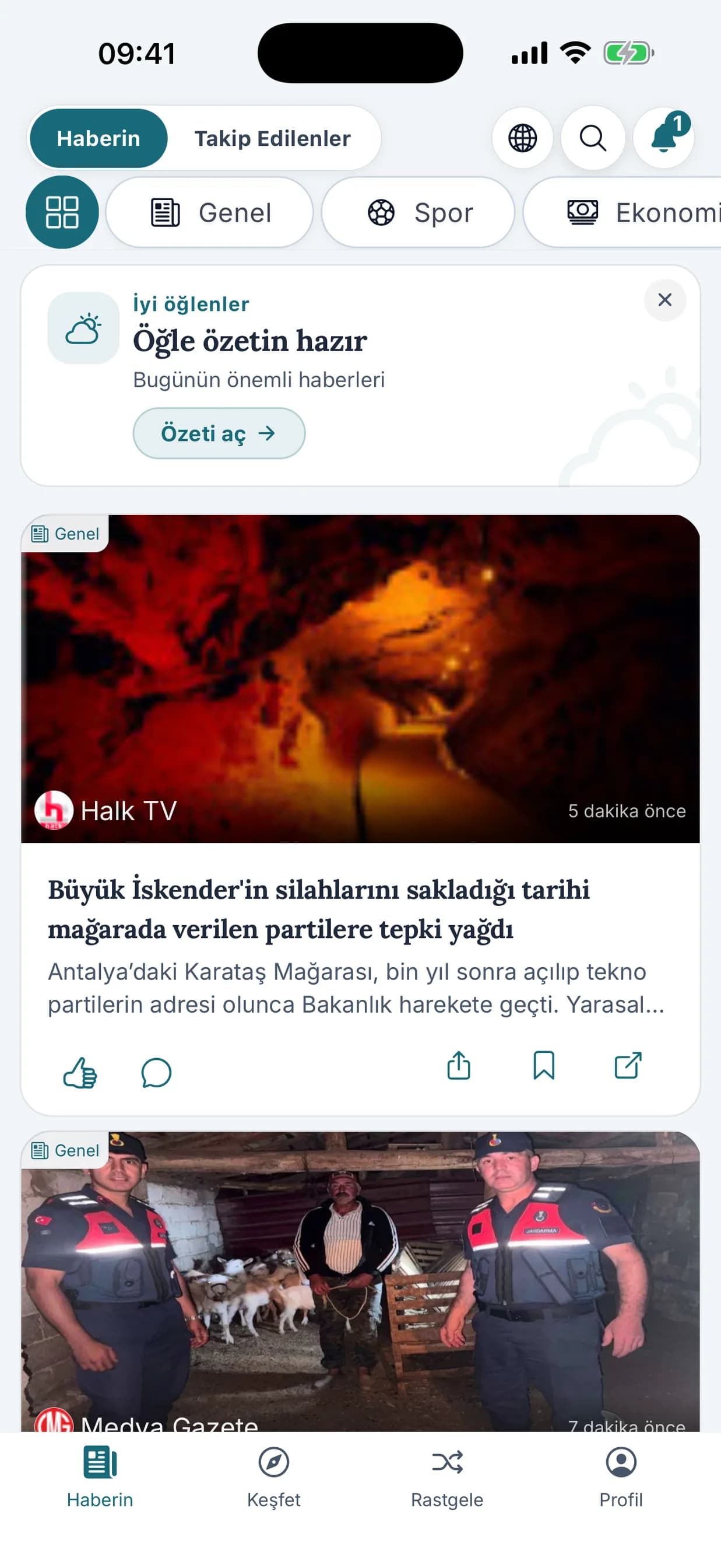 Haberin ekran görüntüsü